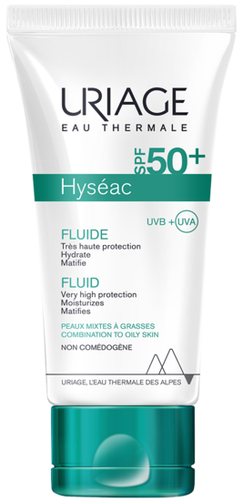 HYSÉAC FLUID SPF50+ - Mattító fényvédő zsíros bőrre