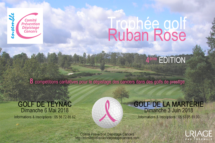 TROPHEE GOLF RUBAN ROSE