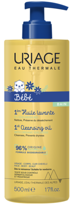 BABY'S 1ST SKINCARE - 1st OLEOTHERMAL LINIMENT EXTRA-GENTLE CLEANSING &  PROTECTIVE LINIMENT - NO RINSE - Skincare - Uriage